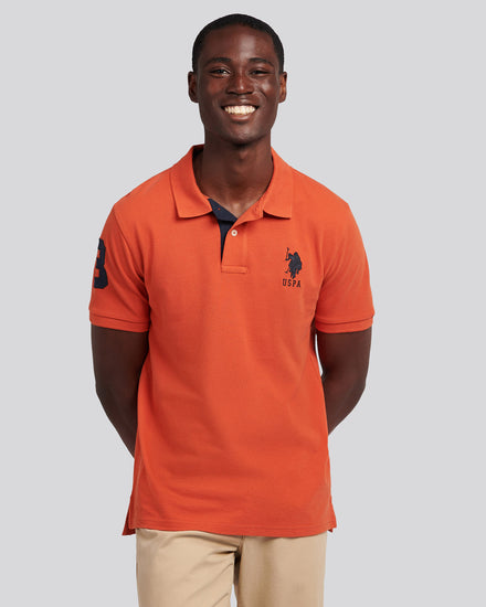 Mens Player 3 Polo Shirt in Burnt Ochre