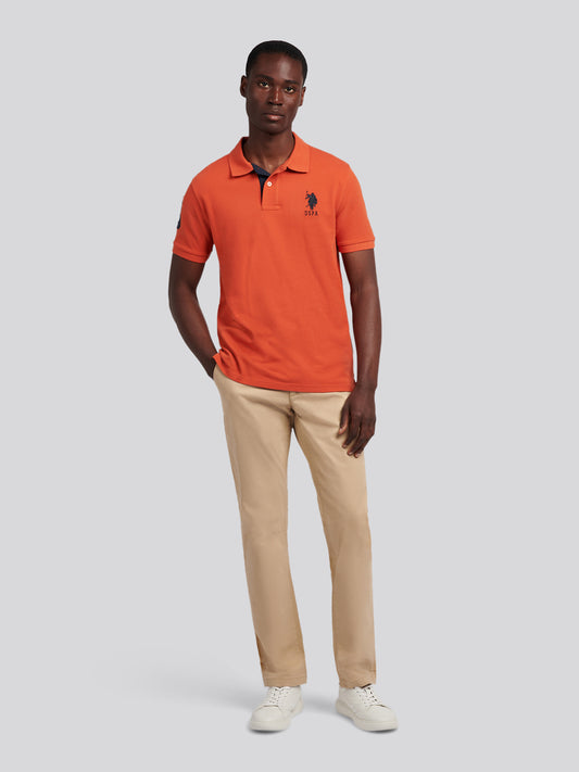 Mens Player 3 Polo Shirt in Burnt Ochre