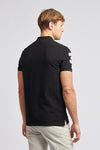 Mens Player 3 Pique Polo Shirt in Black Bright White DHM