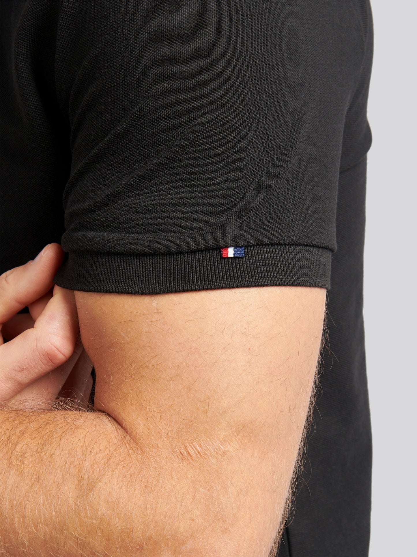 Mens Player 3 Polo Shirt in Black Bright White DHM