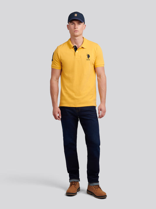 Mens Player 3 Polo Shirt in Golden Apricot