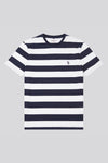 Mens Regular Fit Classic Stripe T-Shirt in Dark Sapphire Navy