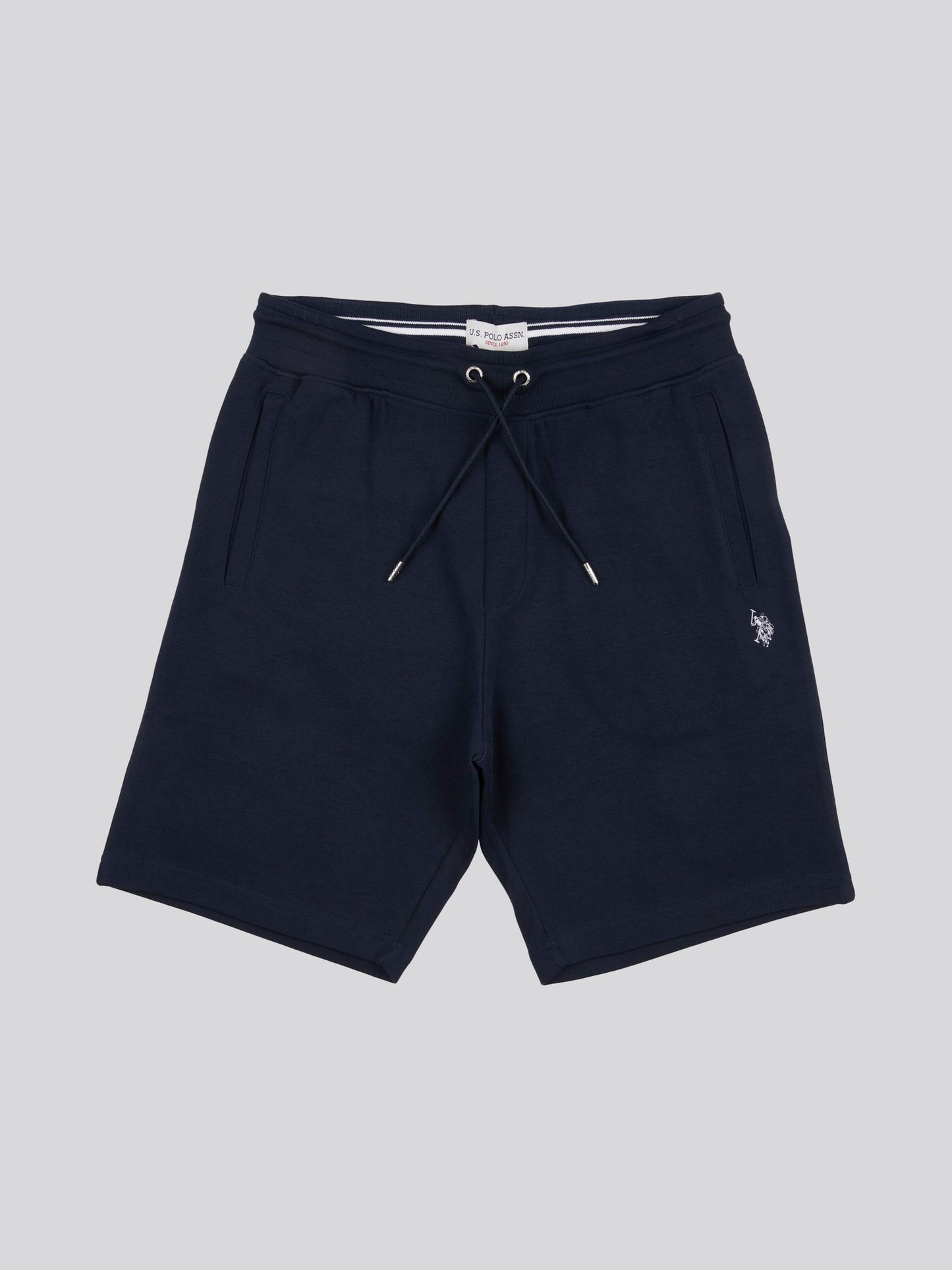 Mens Classic Fit Luxe Sweat Shorts in Dark Sapphire Navy / White DHM