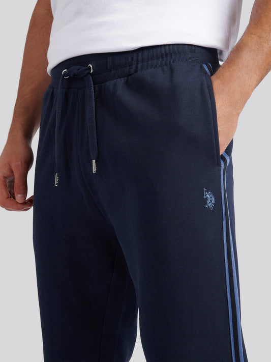Mens Classic Fit Taped Joggers in Dark Sapphire Navy