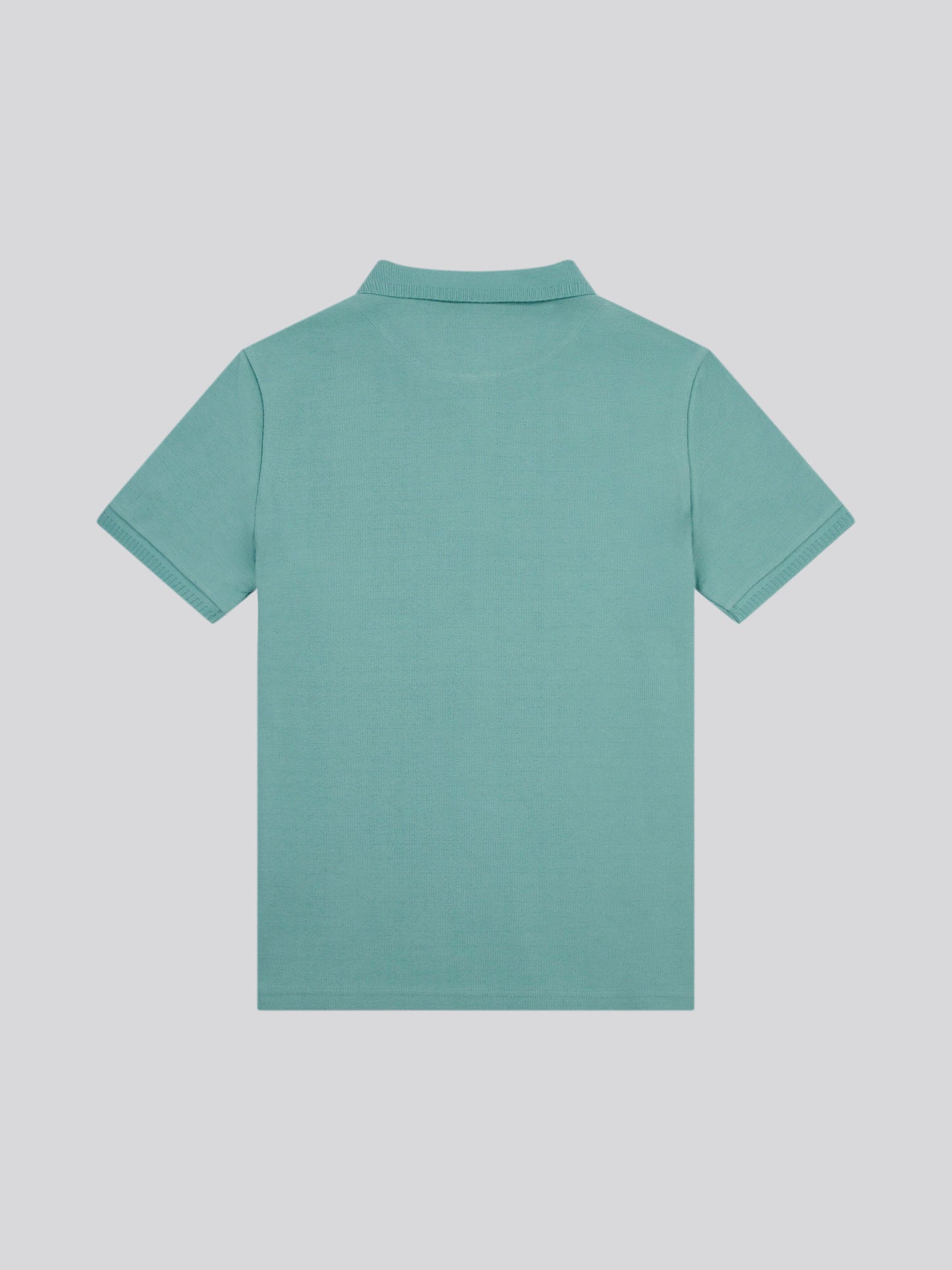 Mens Double Horsemen Texture Polo Shirt in Mineral Blue