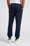 Mens Classic Fit Pin Tuck Joggers in Dark Sapphire Navy / White DHM