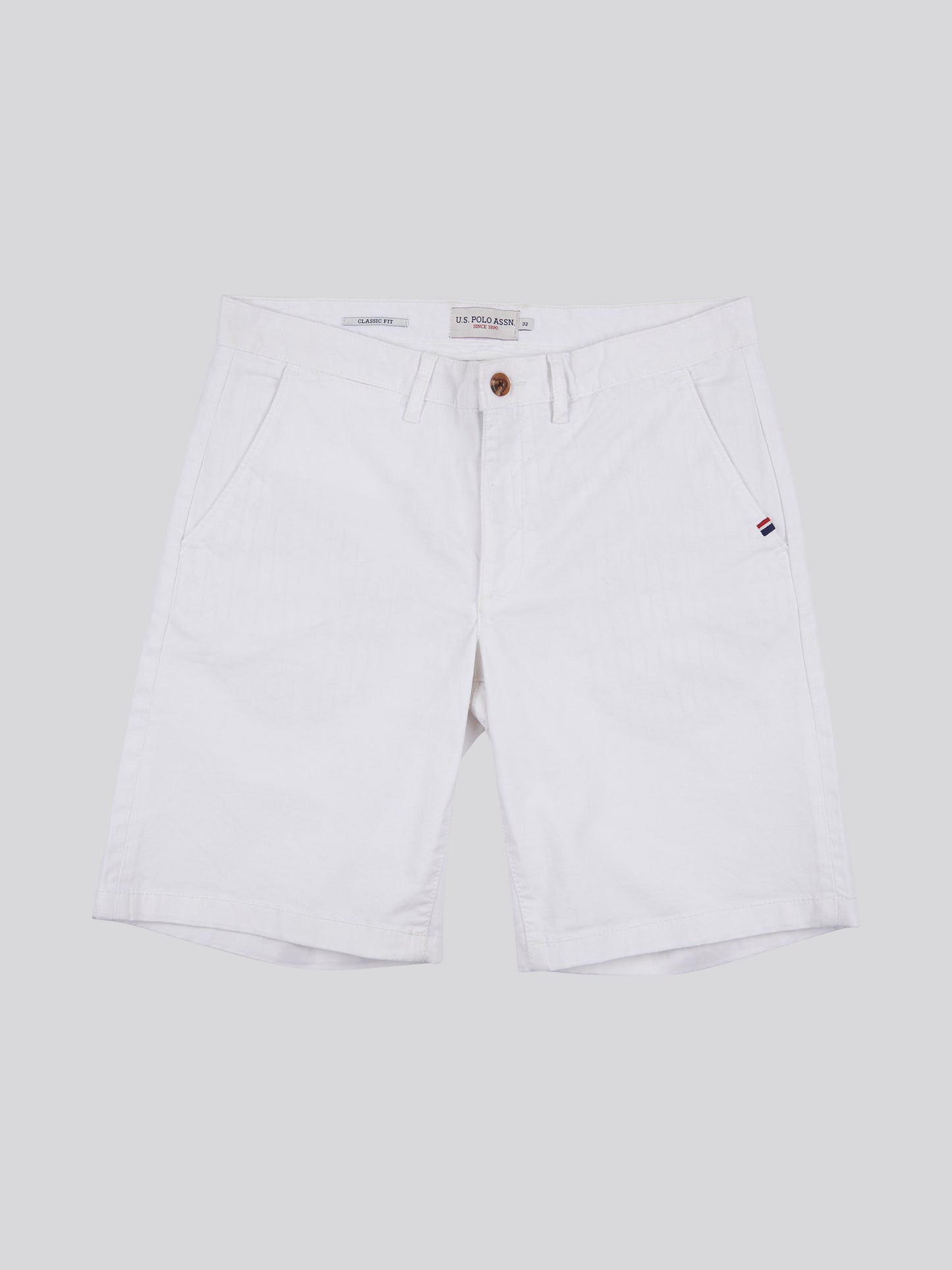 Mens Classic Chinos Shorts in Bright White