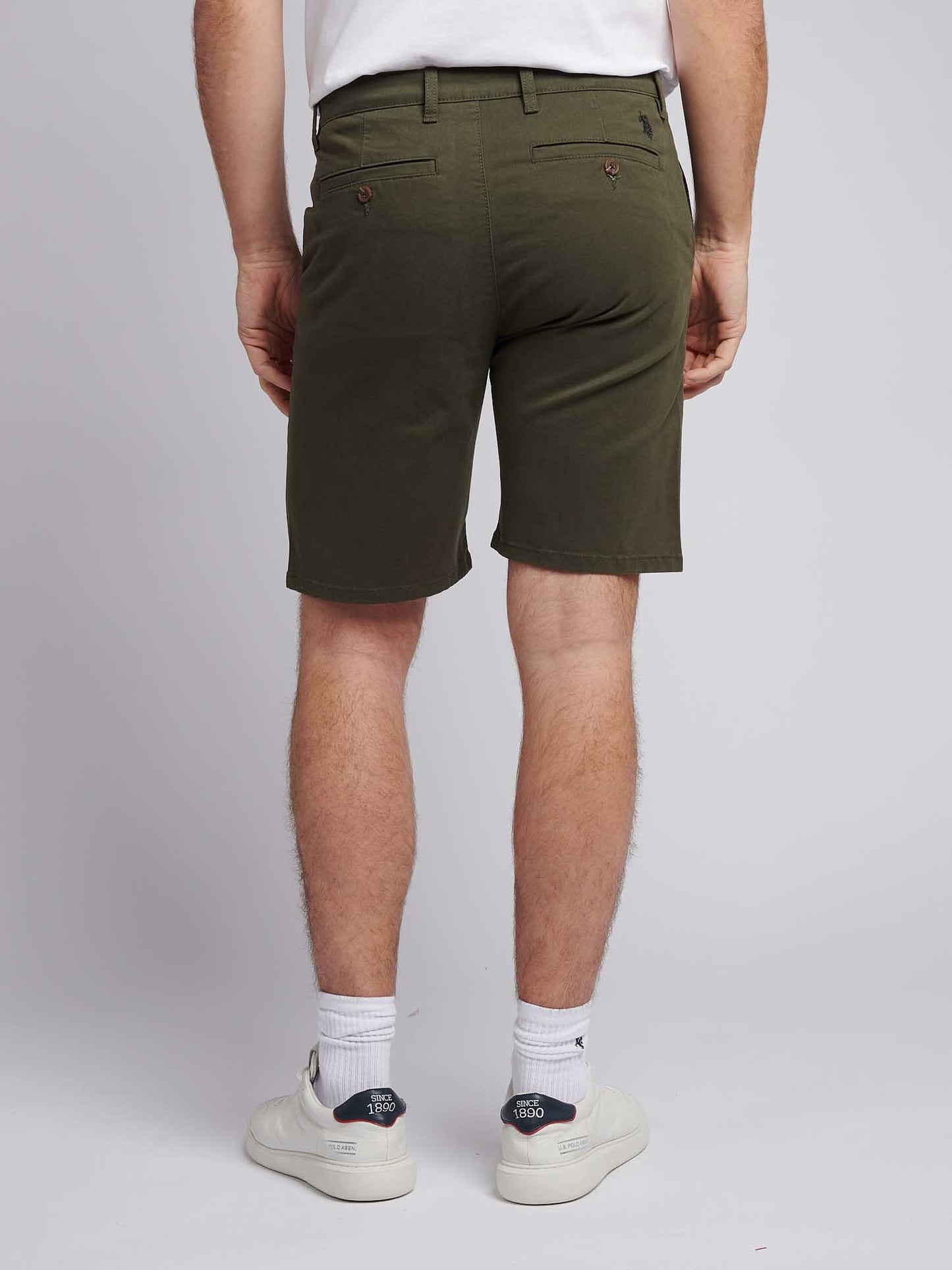 Mens Classic Chinos Shorts in Forest Night