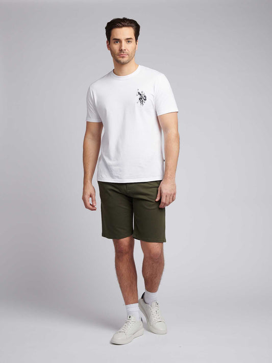 Mens Classic Chinos Shorts in Forest Night