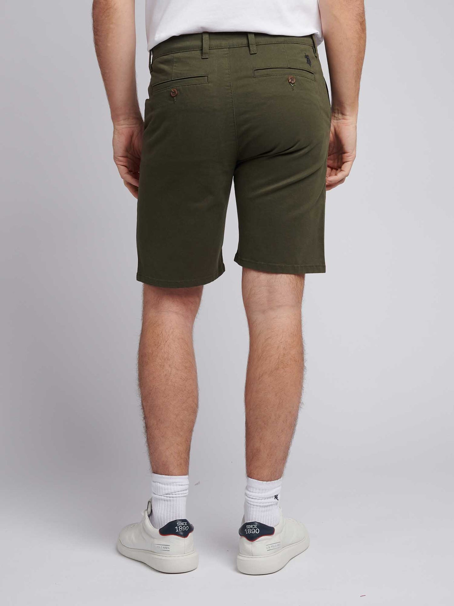 Mens Classic Chinos Shorts in Forest Night