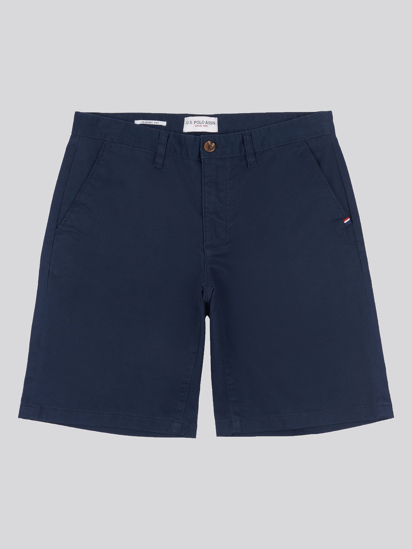 Mens Classic Chinos Shorts in Dark Sapphire Navy / Haute Red DHM
