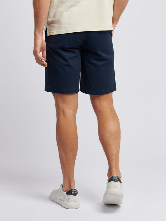 Mens Classic Chinos Shorts in Dark Sapphire Navy / Haute Red DHM