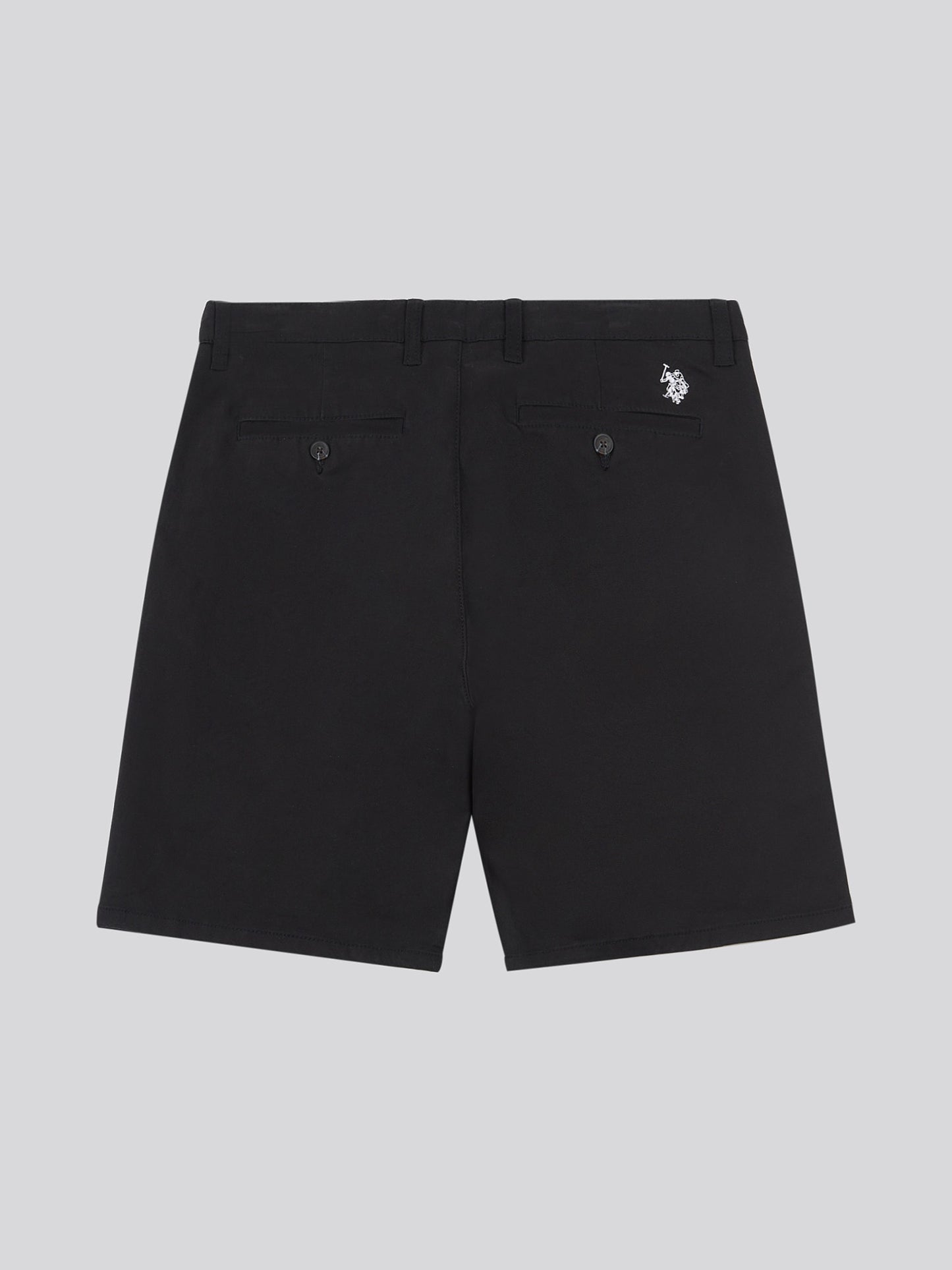 Mens Classic Chinos Shorts in Black Bright White DHM