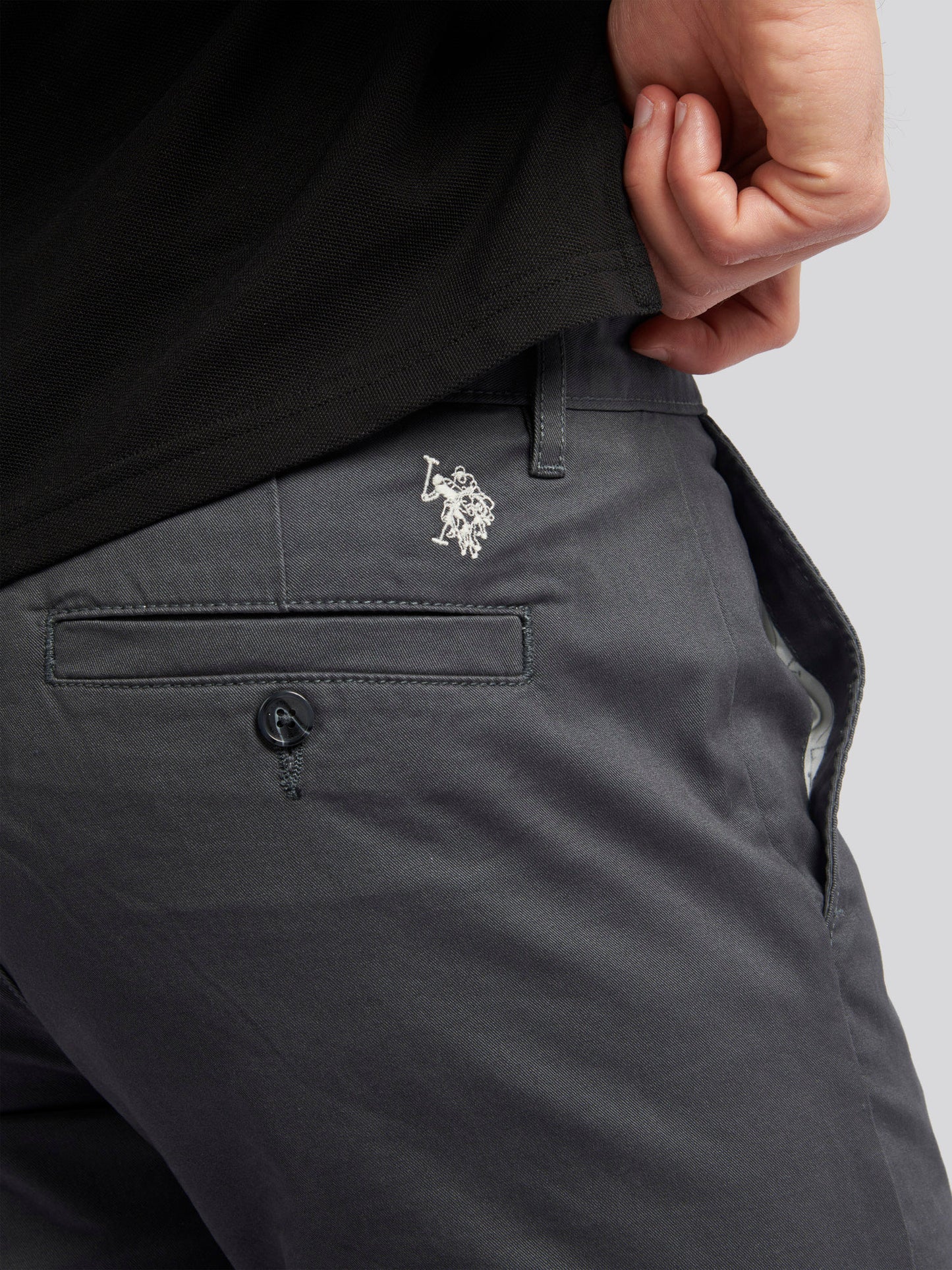 Mens Classic Chinos in Ebony