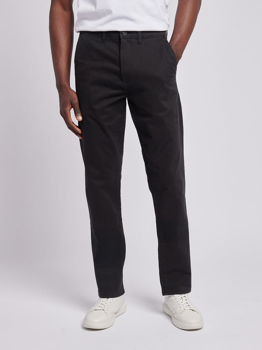 Mens Classic Chinos in Black Bright White DHM