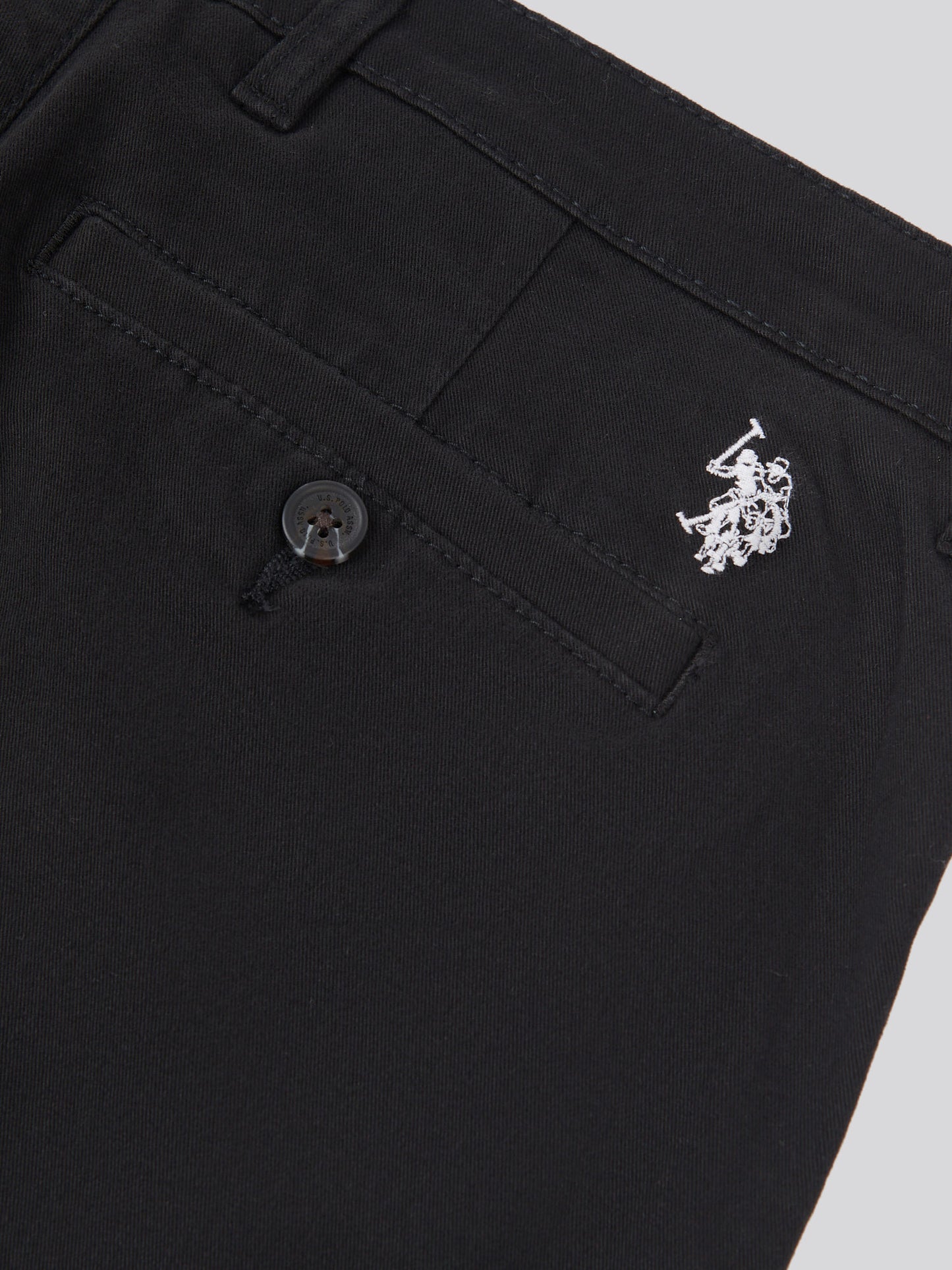Mens Classic Chinos Black Bright White DHM