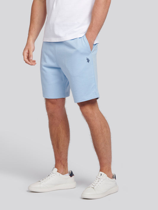 Mens Double Horsemen Sweat Shorts Chambray Blue