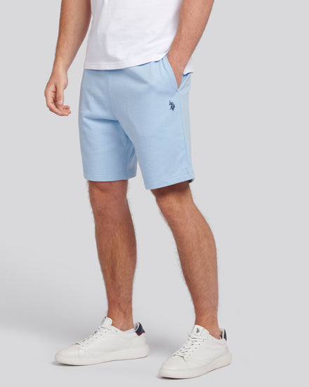 Mens Double Horsemen Sweat Shorts Chambray Blue