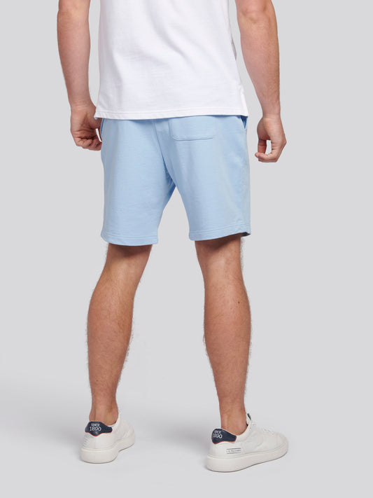 Mens Double Horsemen Sweat Shorts Chambray Blue