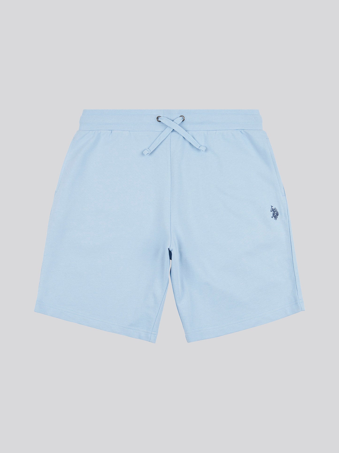 Mens Double Horsemen Sweat Shorts Chambray Blue