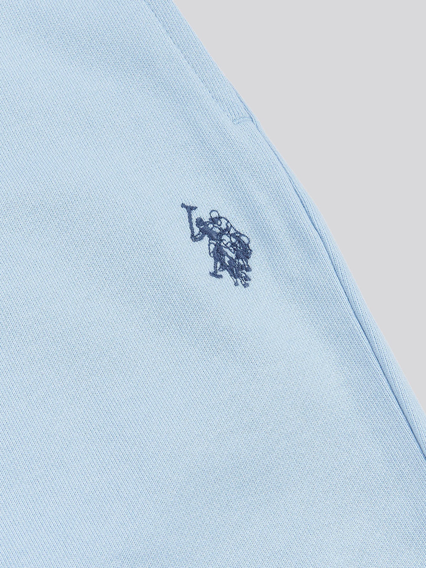 Mens Double Horsemen Sweat Shorts Chambray Blue