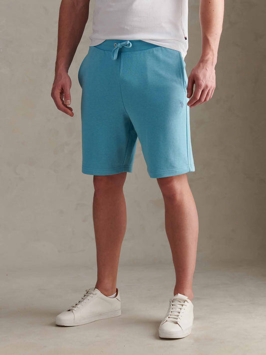Mens Double Horsemen Sweat Shorts Air Blue
