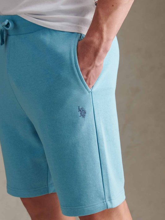 Mens Double Horsemen Sweat Shorts Air Blue