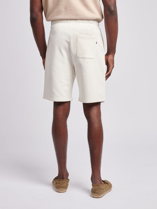 Mens Double Horsemen Sweat Shorts Whisper White