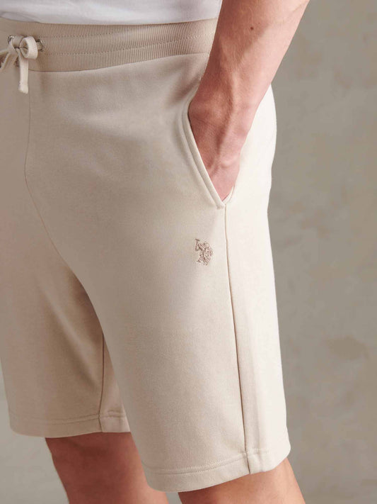Mens Double Horsemen Sweat Shorts Beige