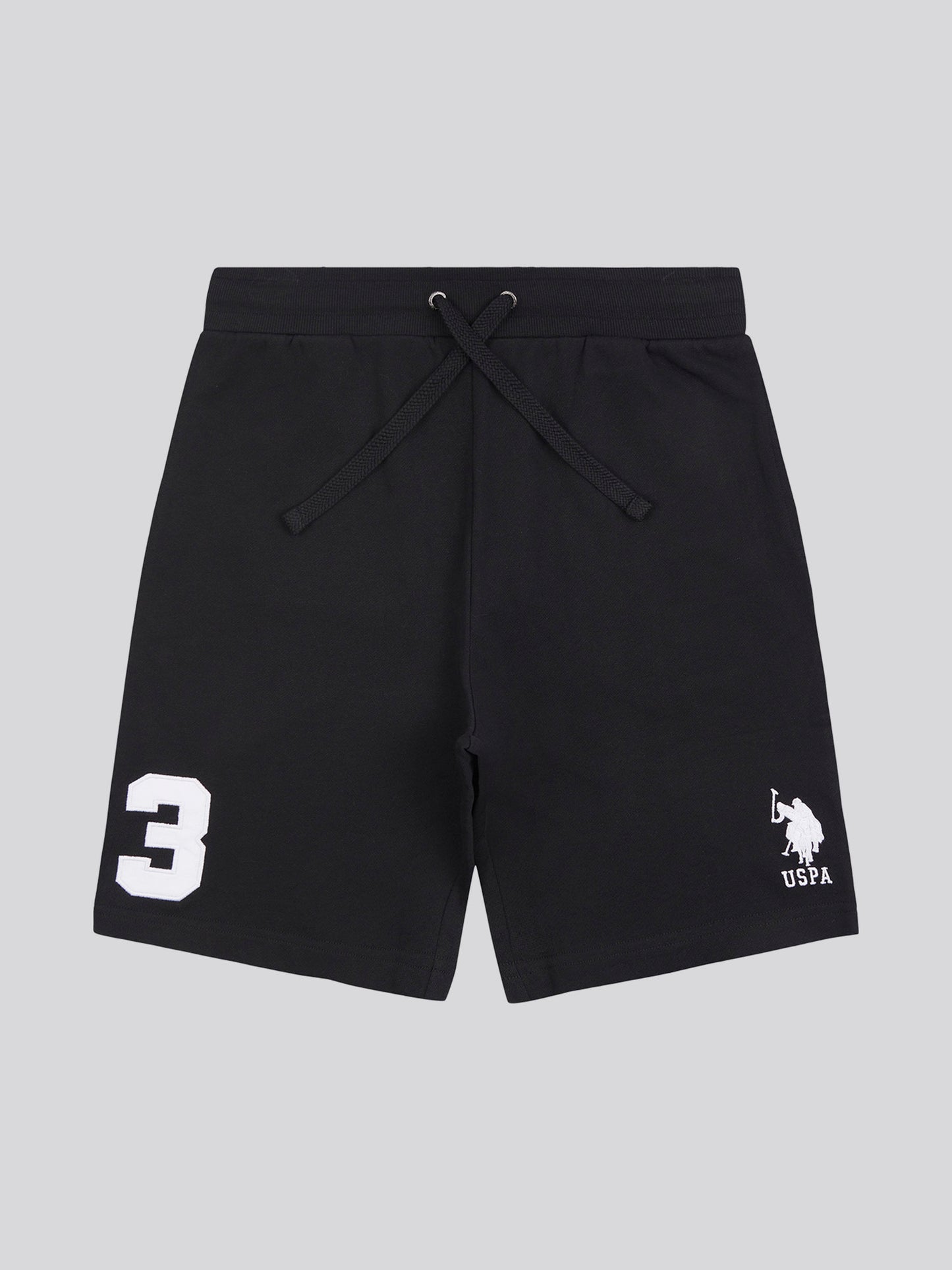 Mens Player 3 Sweat Shorts in Black Bright White DHM