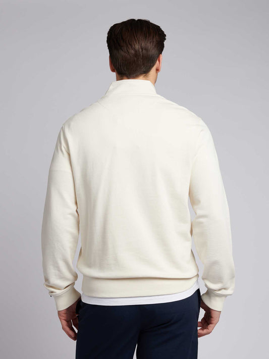 Mens 1/4 Zip Sweatshirt Whisper White