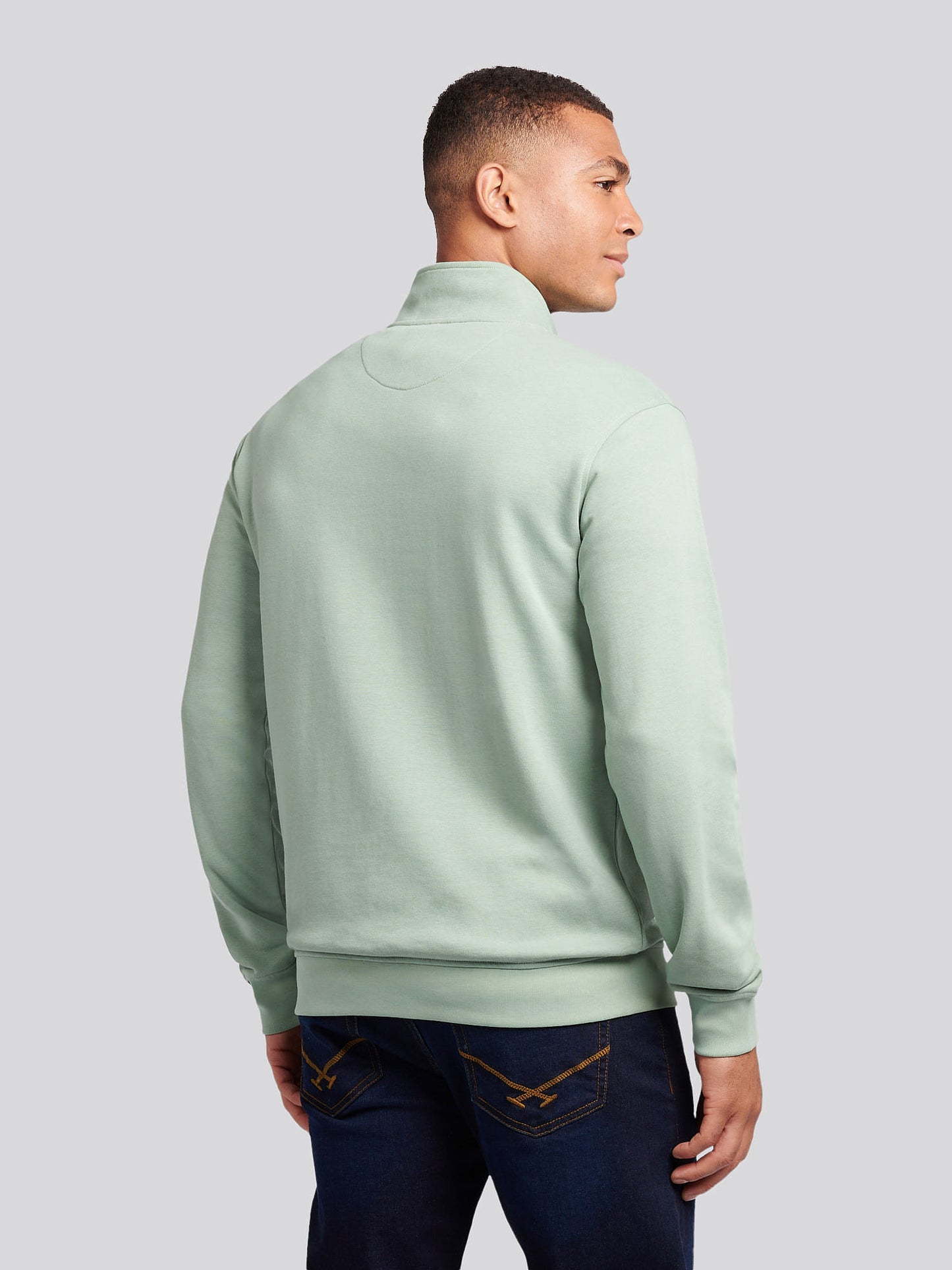 Mens 1/4 Zip Sweatshirt in Iceberg Green