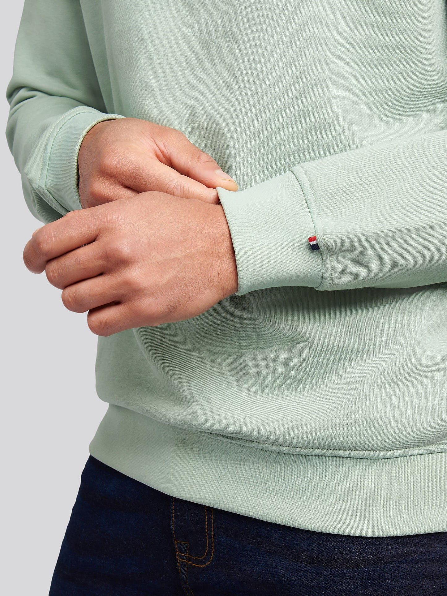 Mens 1/4 Zip Sweatshirt in Iceberg Green