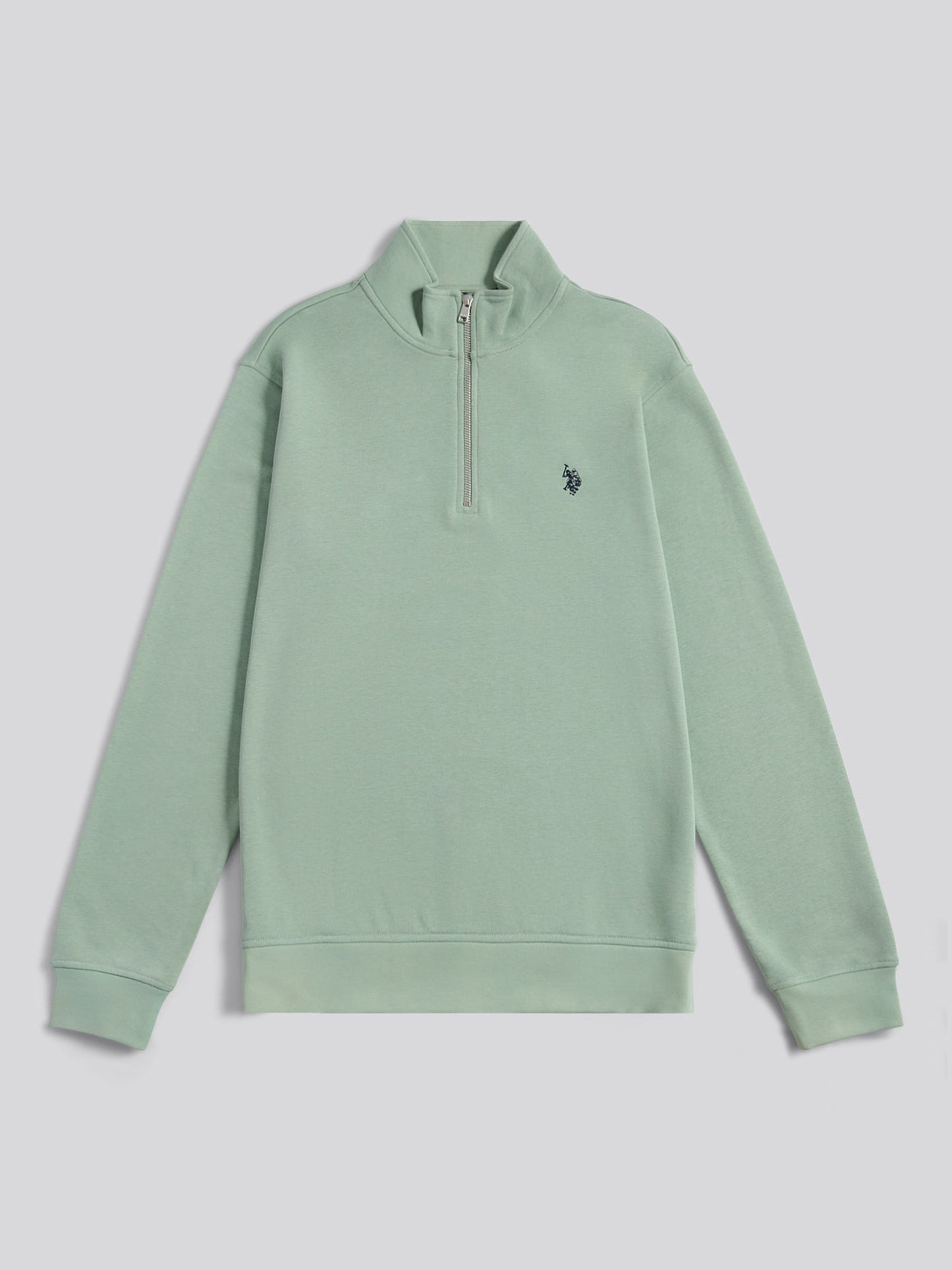 Mens 1/4 Zip Sweatshirt in Iceberg Green