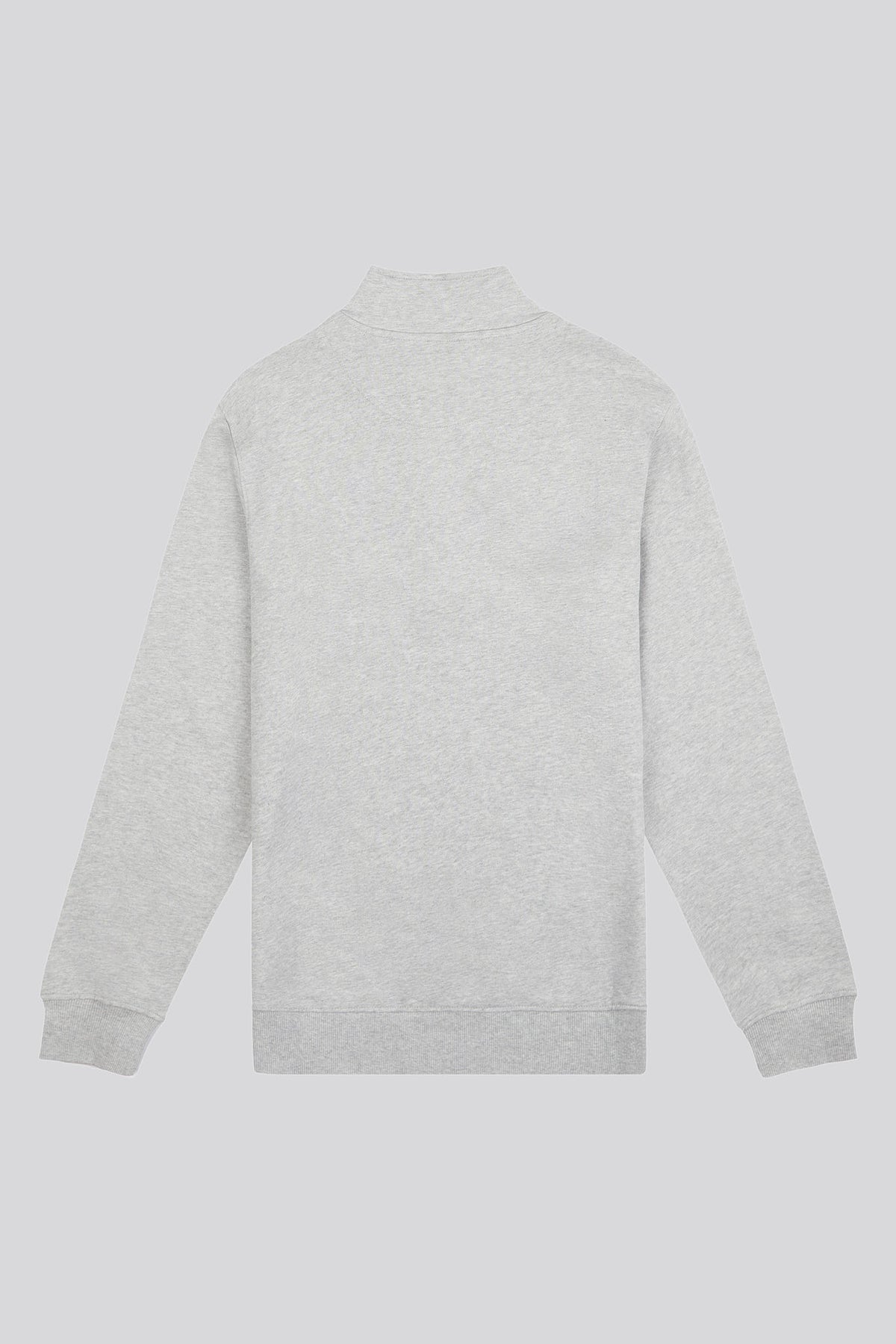 Mens Classic Fit 1/4 Zip Sweatshirt in Mid Grey Marl