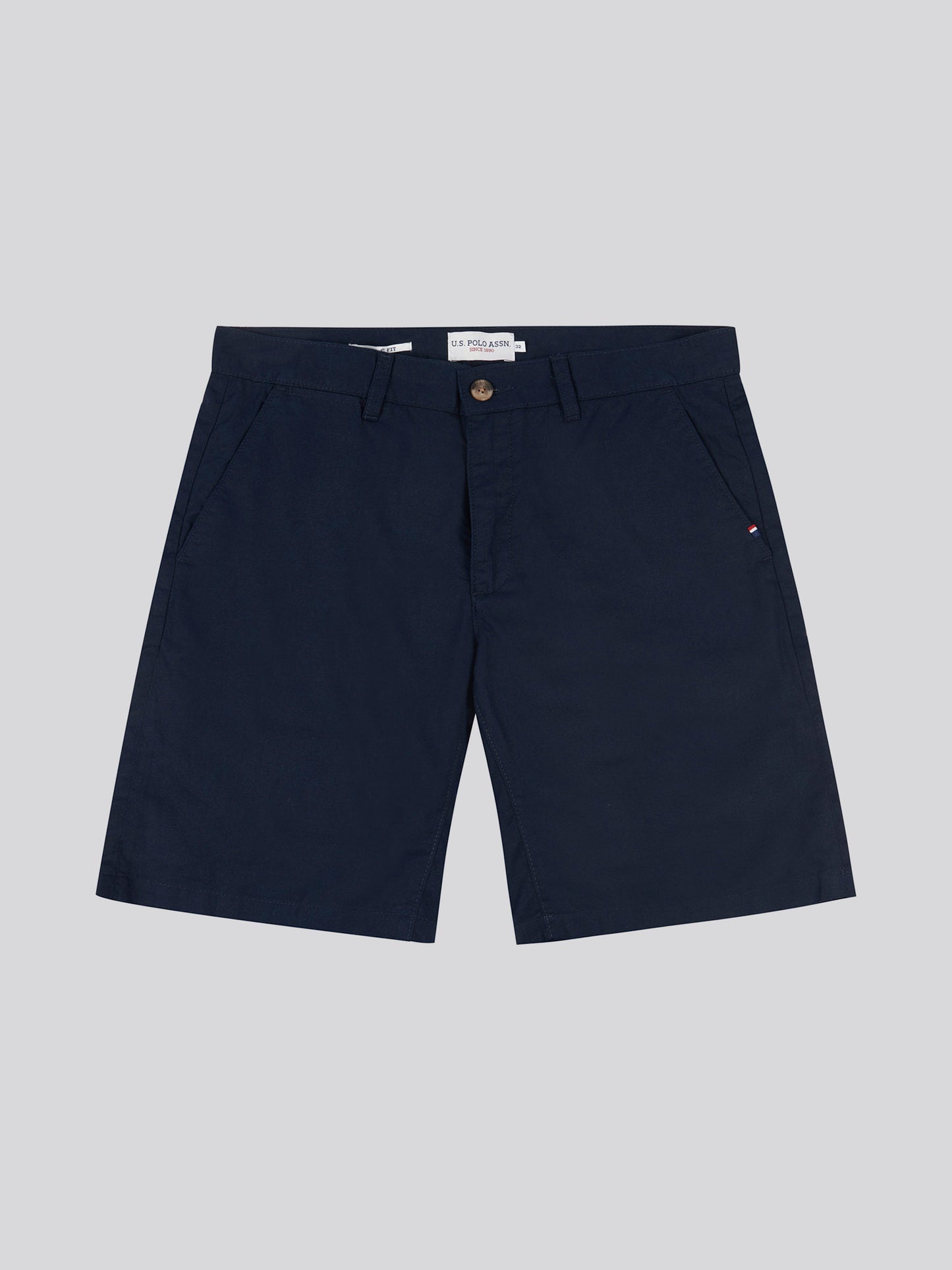 Mens Linen Blend Chino Shorts in Dark Sapphire Navy