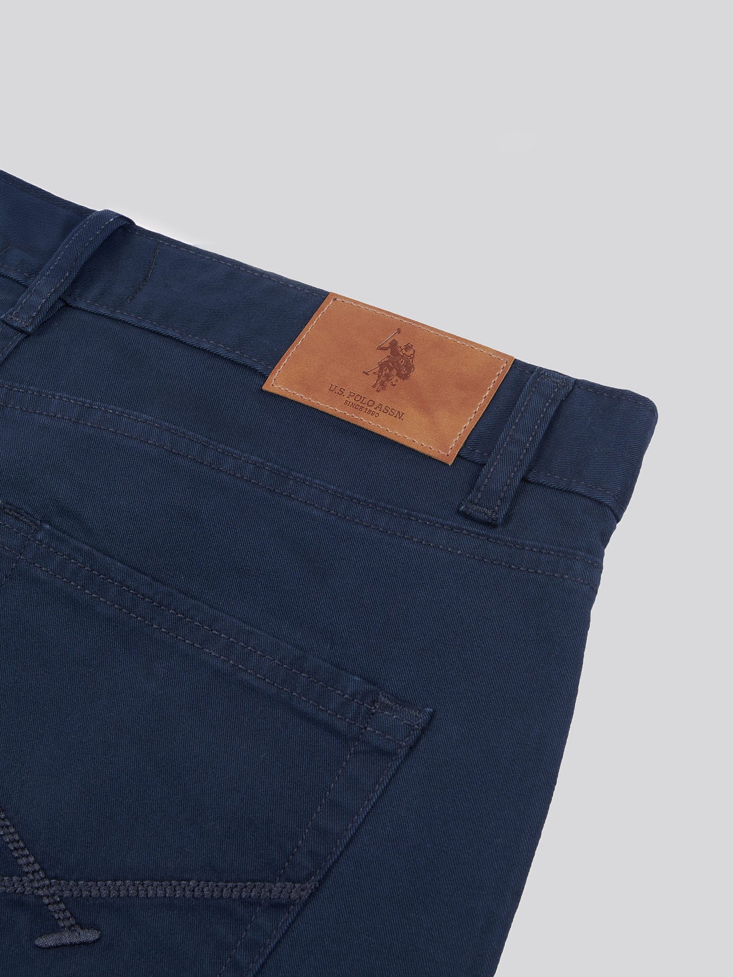 Mens Core 5 Pocket Trouser in Dark Sapphire Navy / Haute Red DHM