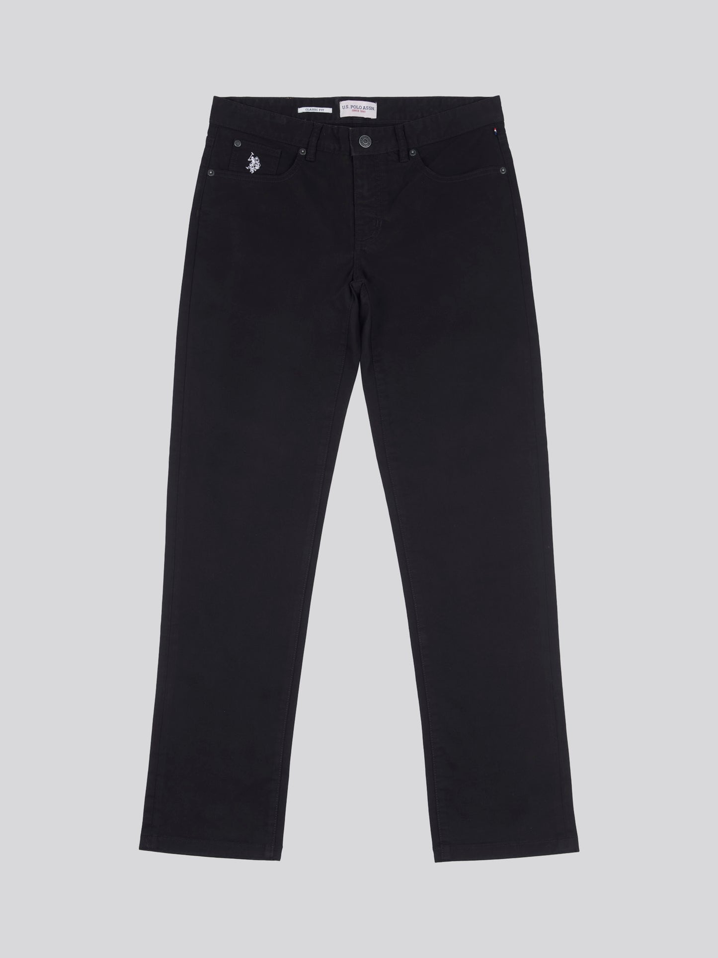 Mens Core 5 Pocket Trouser in Black Bright White DHM