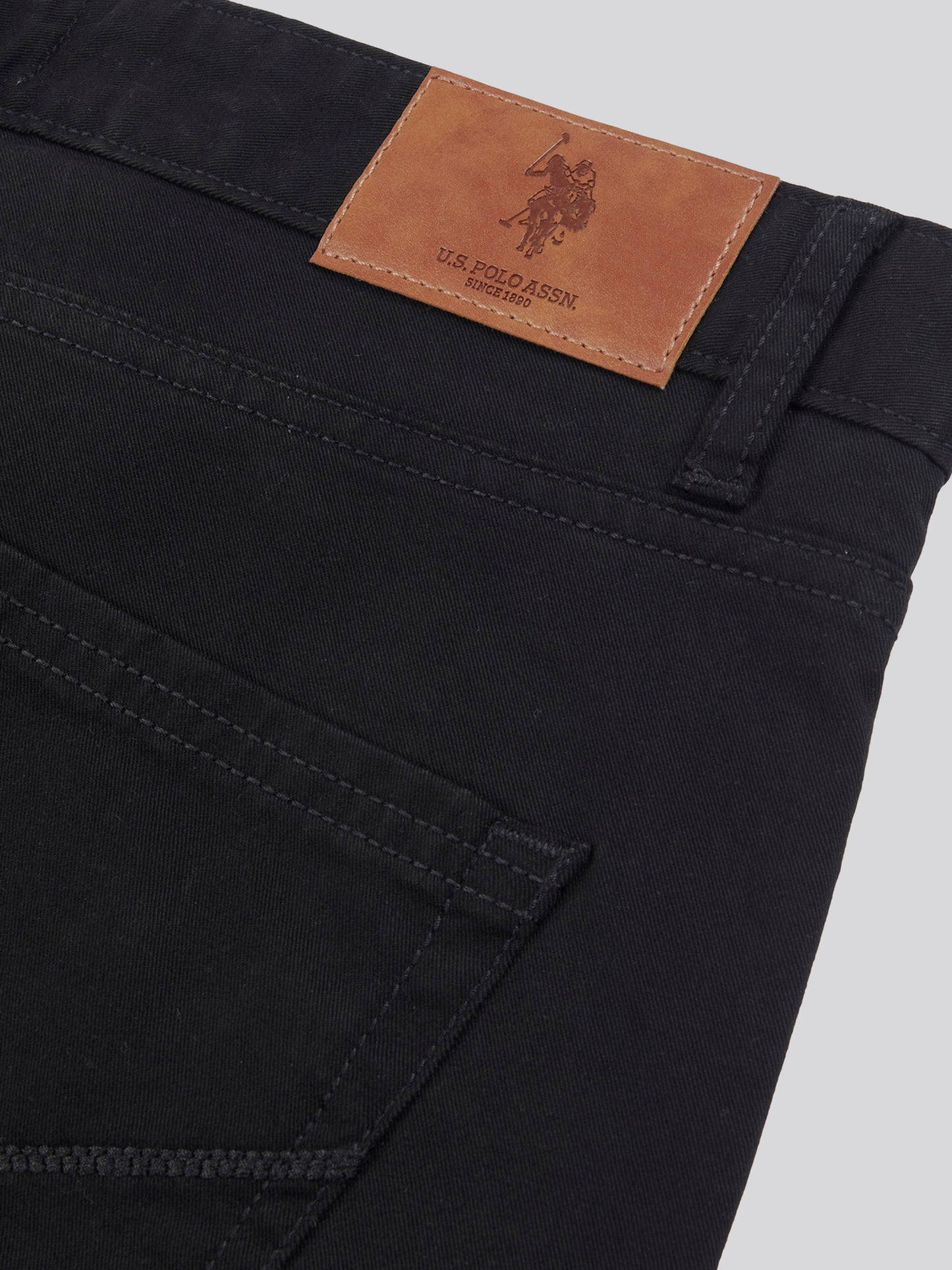 Mens Core 5 Pocket Trouser in Black Bright White DHM