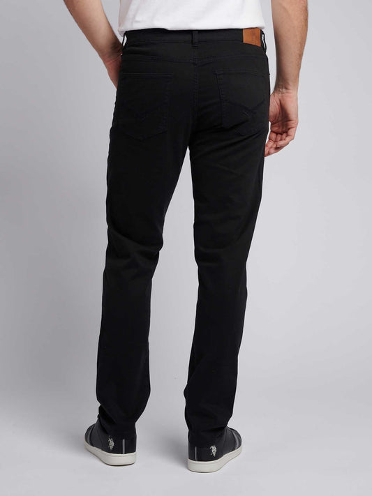 Mens Core 5 Pocket Trouser in Black Bright White DHM
