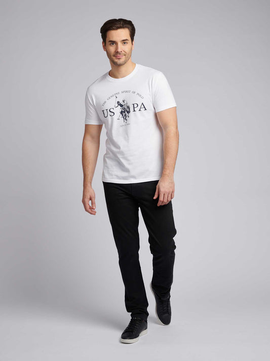 Mens Core 5 Pocket Trouser in Black Bright White DHM