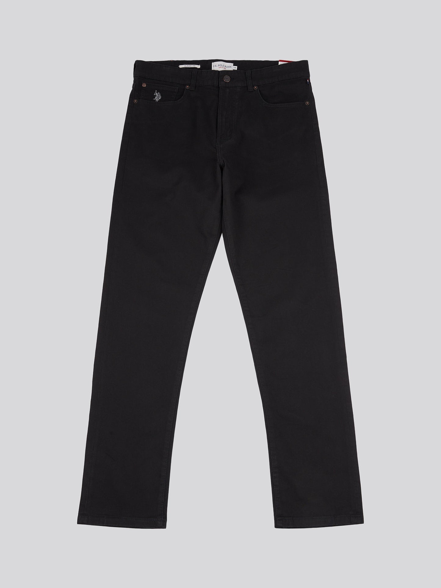 Mens Core 5 Pocket Trouser in Black Bright White DHM