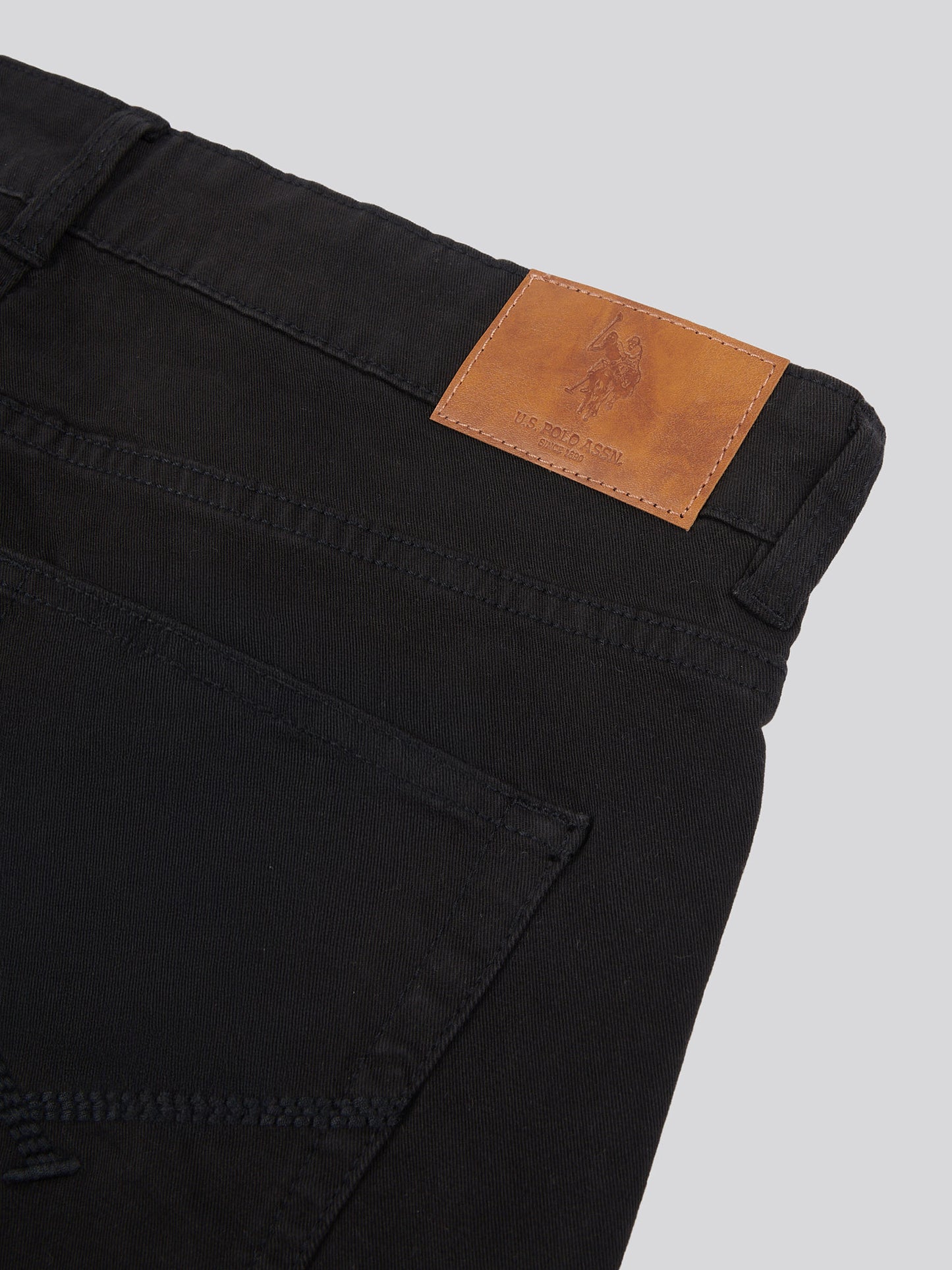 Mens Core 5 Pocket Trouser in Black Bright White DHM