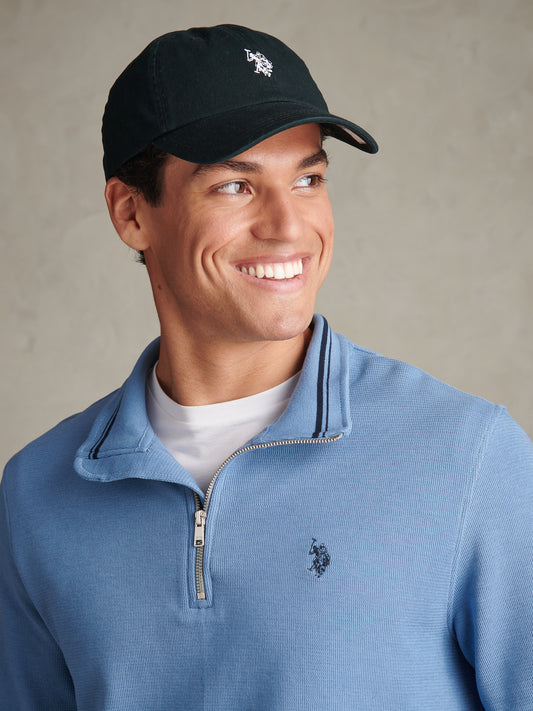Mens Washed Casual Cap Black