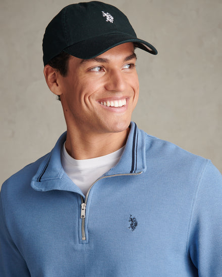 Mens Washed Casual Cap Black