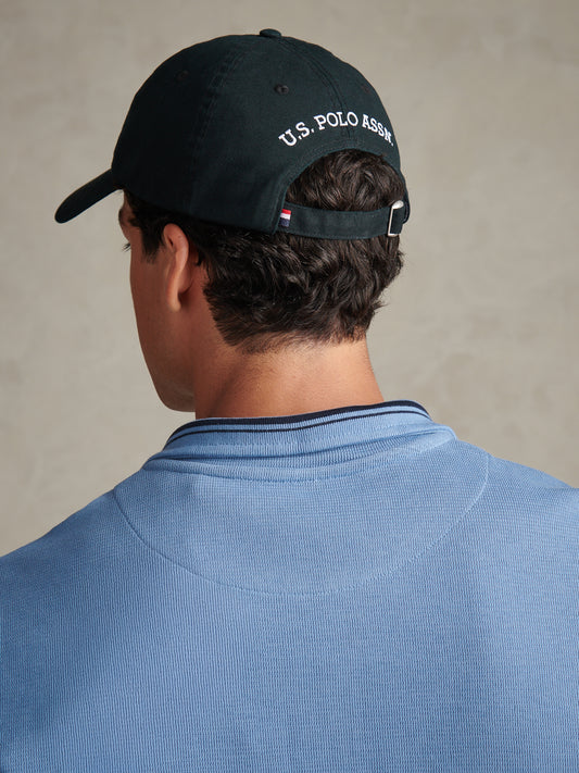 Mens Washed Casual Cap Black