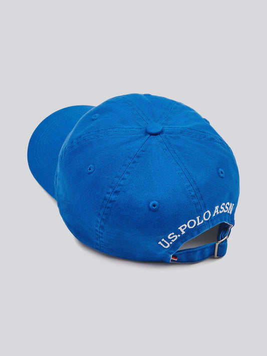 Mens Washed Casual Cap in Sodalite Blue