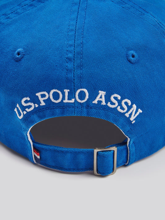 Mens Washed Casual Cap in Sodalite Blue