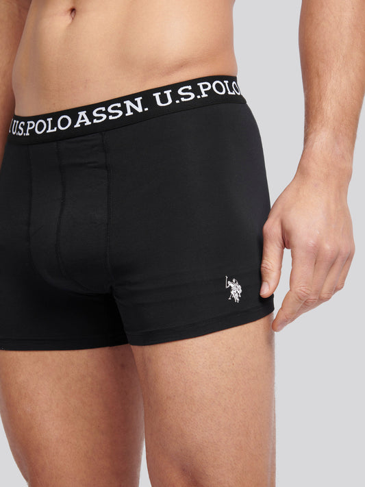 Mens 3 Pack Boxer Shorts in Black