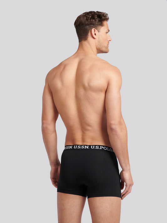Mens 3 Pack Boxer Shorts in Black